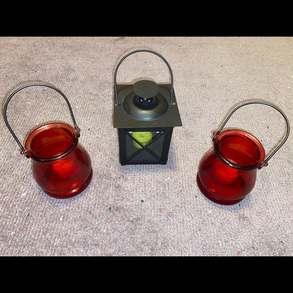 Little lanterns with tea candles. Brand new